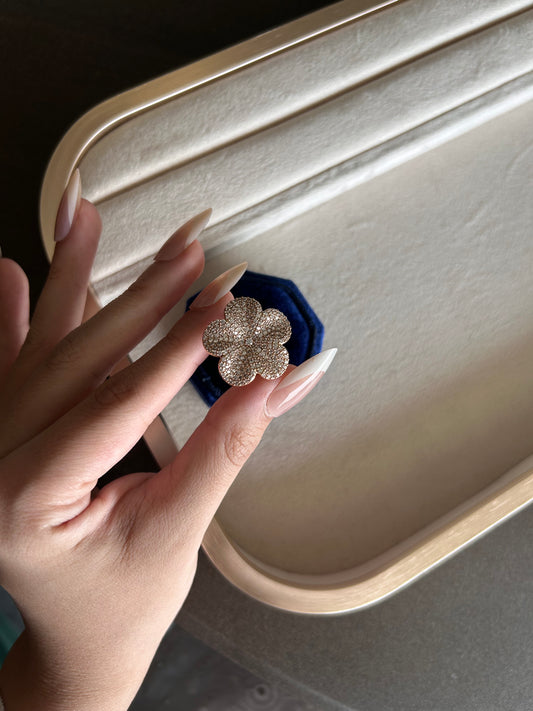 Camellia Zirconia Ring
