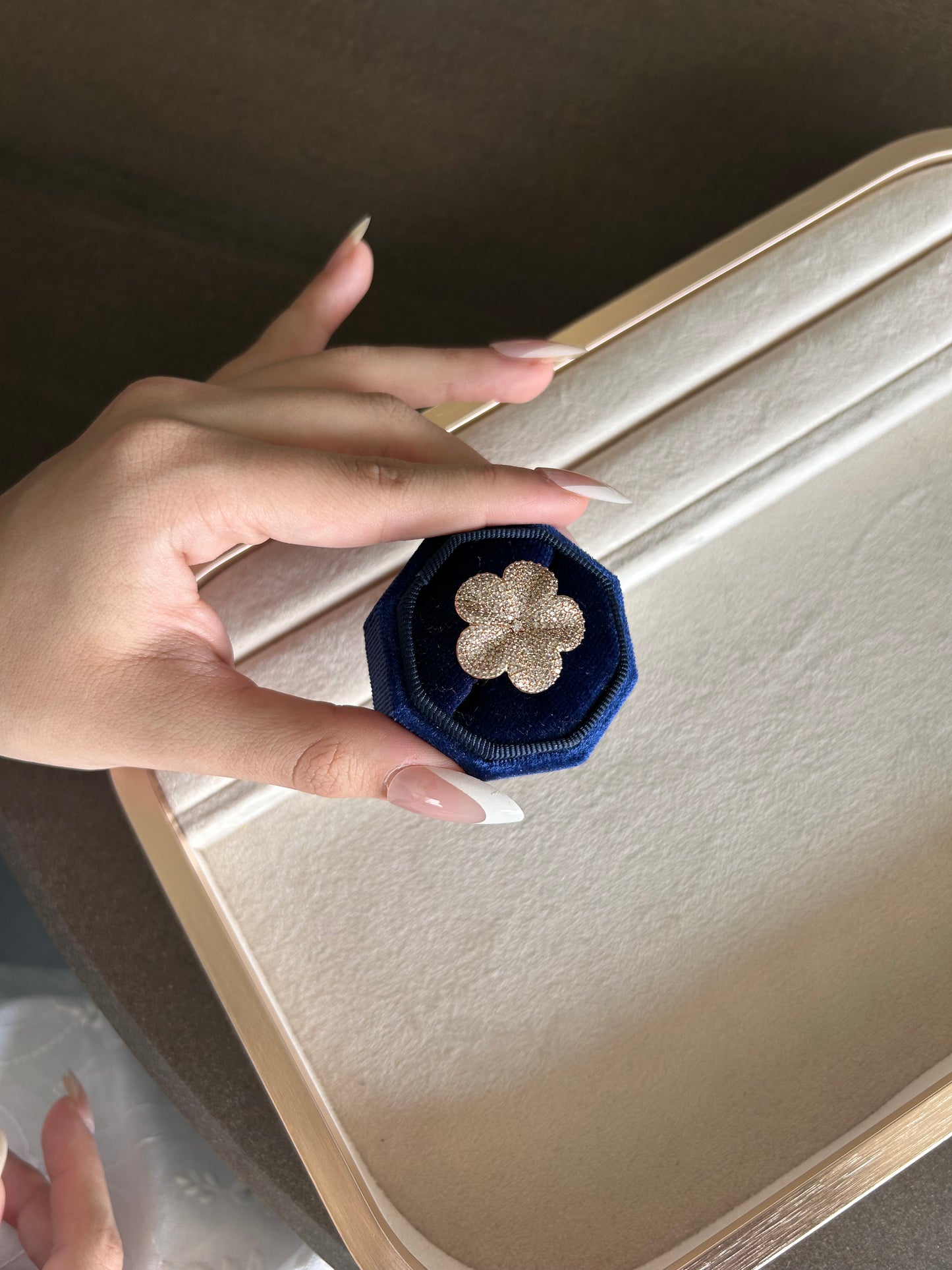 Camellia Zirconia Ring