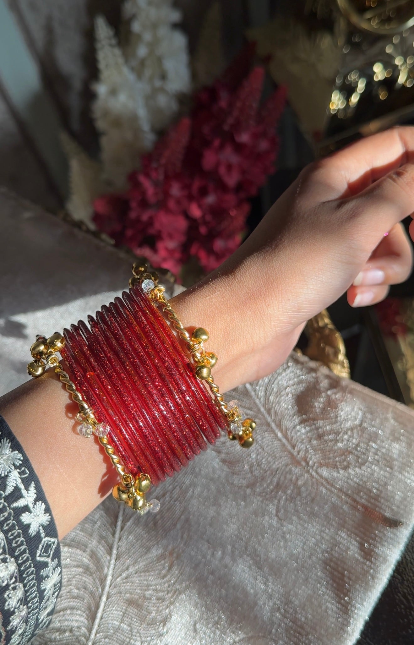Crystal Ghungroo + Churriyan Set -2.6 size