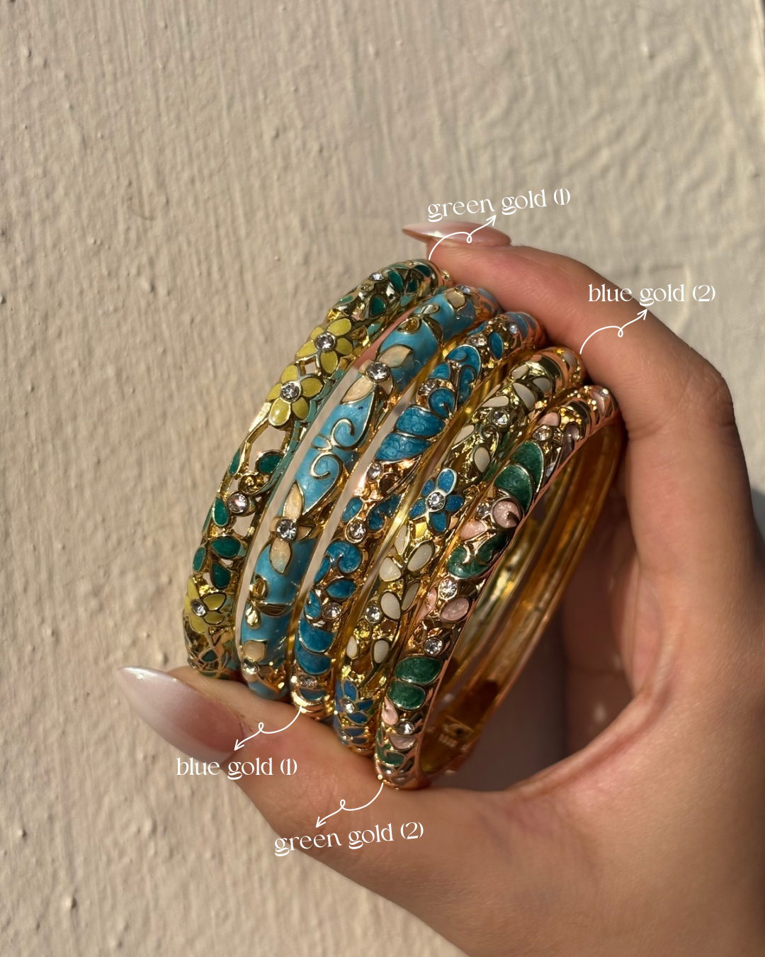 Jasmine Enamel Bangles
