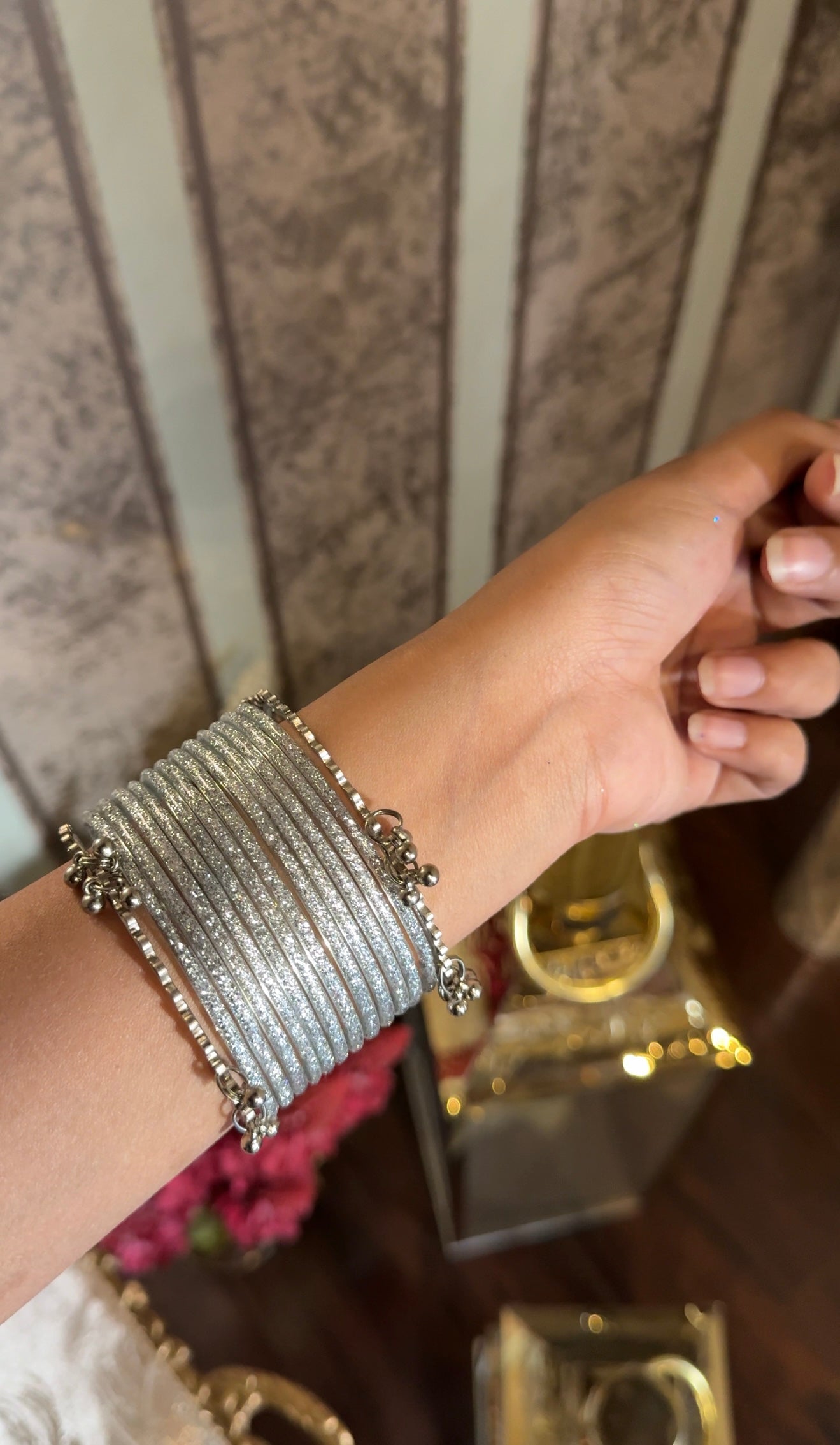 Silver Ghungroo + Churriyan Set -2.6 size