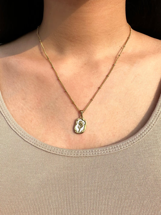 Pinterest Rose Necklace