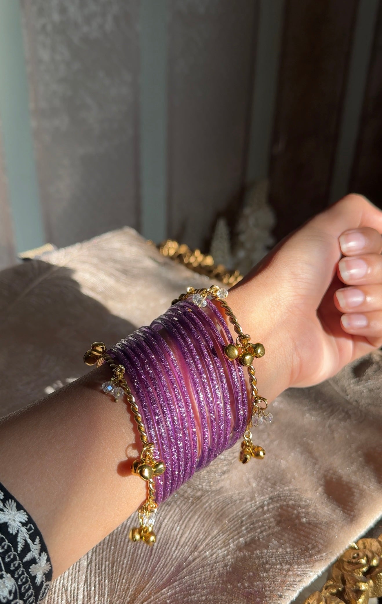 Crystal Ghungroo + Churriyan Set -2.6 size